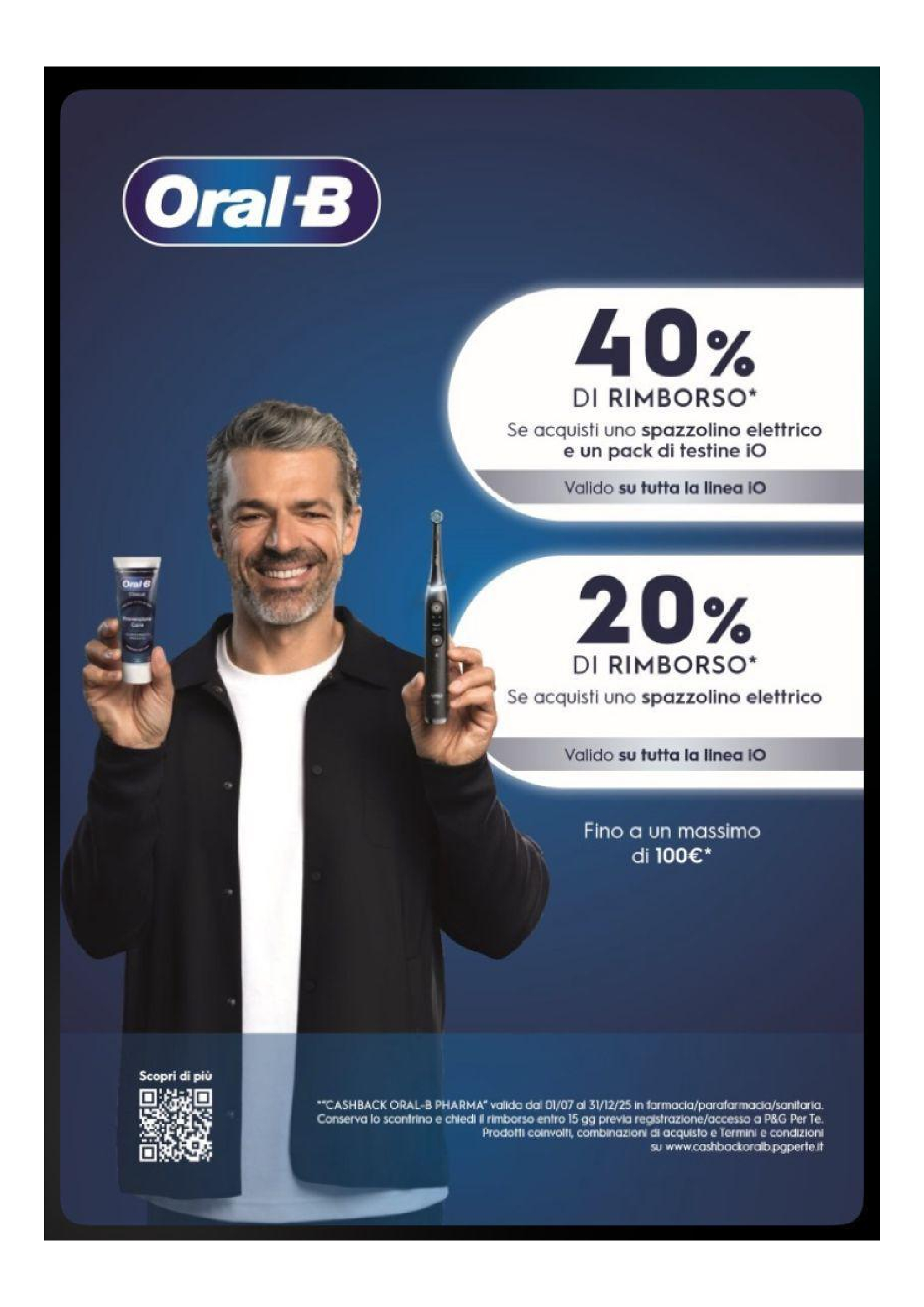 ORAL B, ORALB IO2, CASHBACK, CASHBACK SPAZZOLINI, SPAZZOLINI ELETTRICI